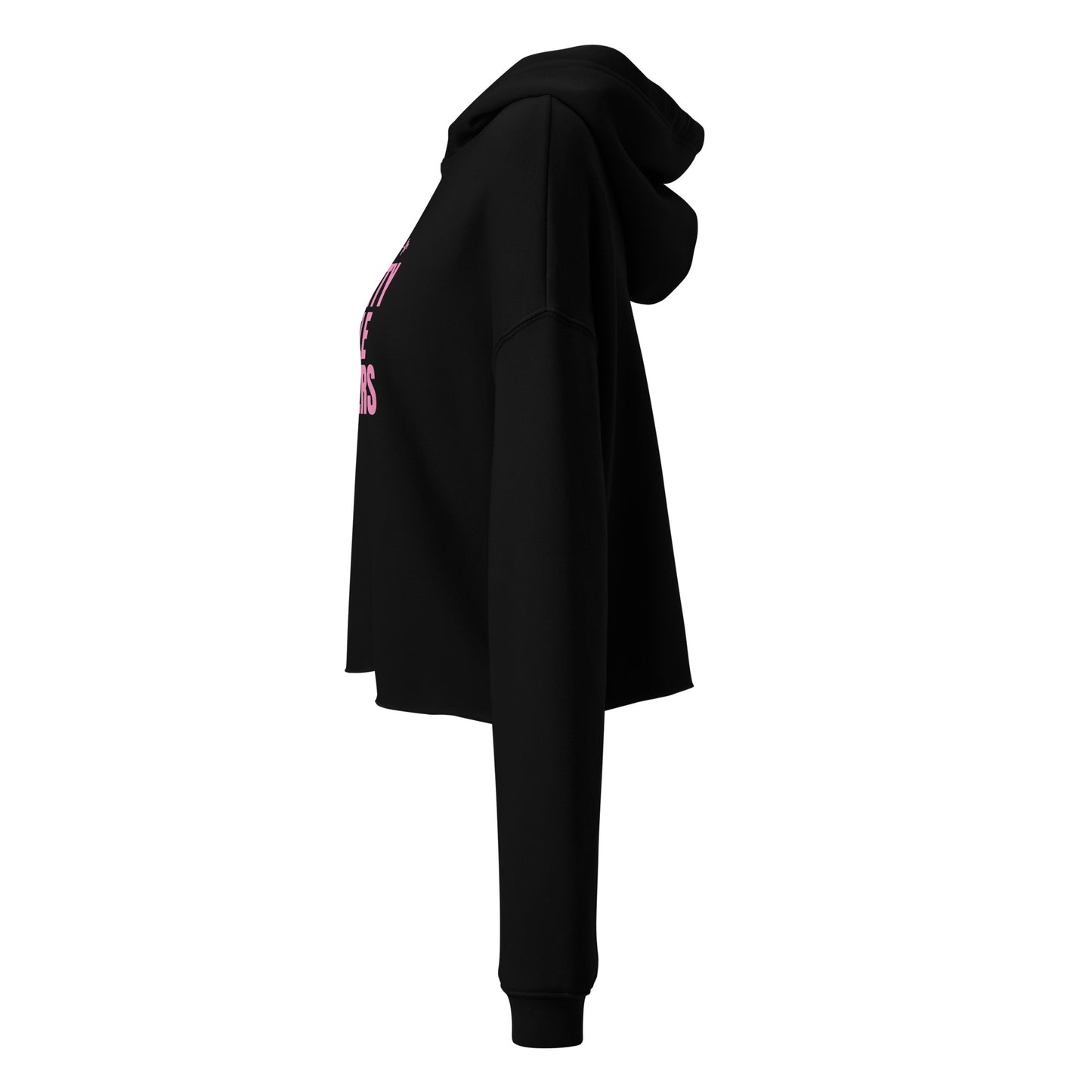 The Pretty Little Lifters barbell- Crop Black Hoodie
