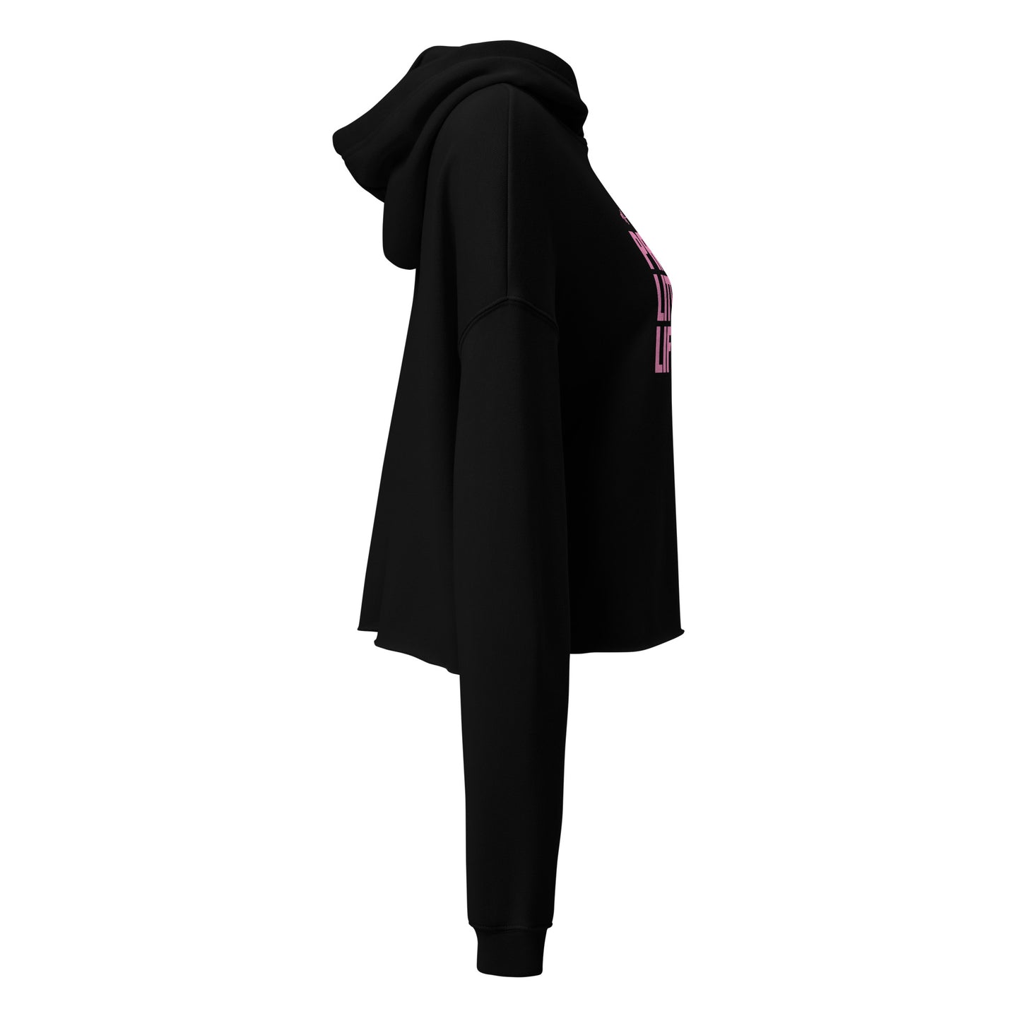 The Pretty Little Lifters barbell- Crop Black Hoodie