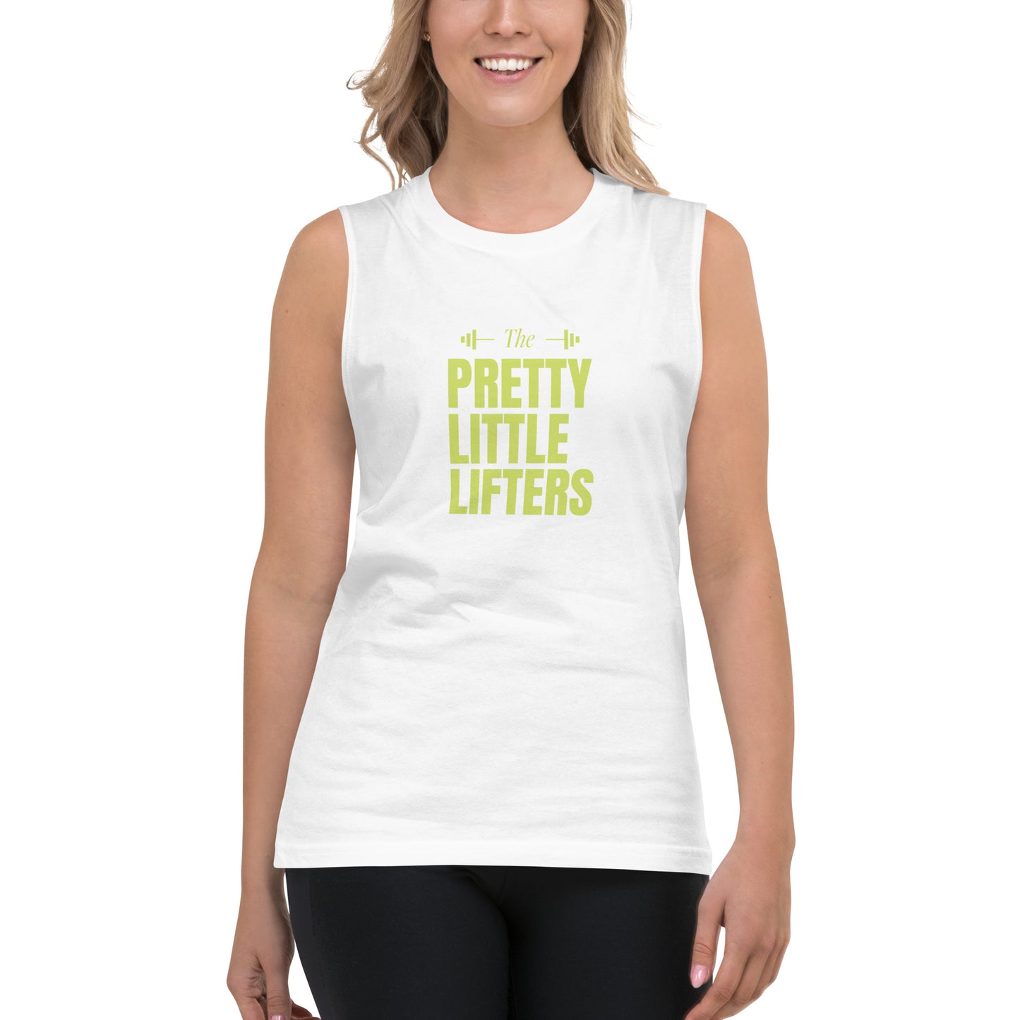 The Pretty Little Lifters unisex muscle shirt black and white